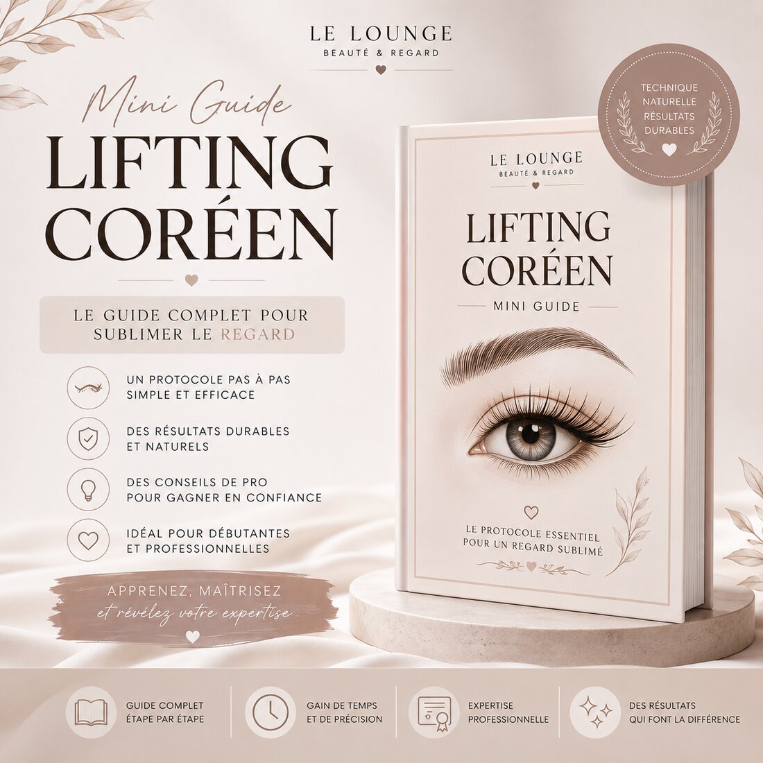 Couverture Mini Guide Lifting Coréen — Le Lounge Institut Academy