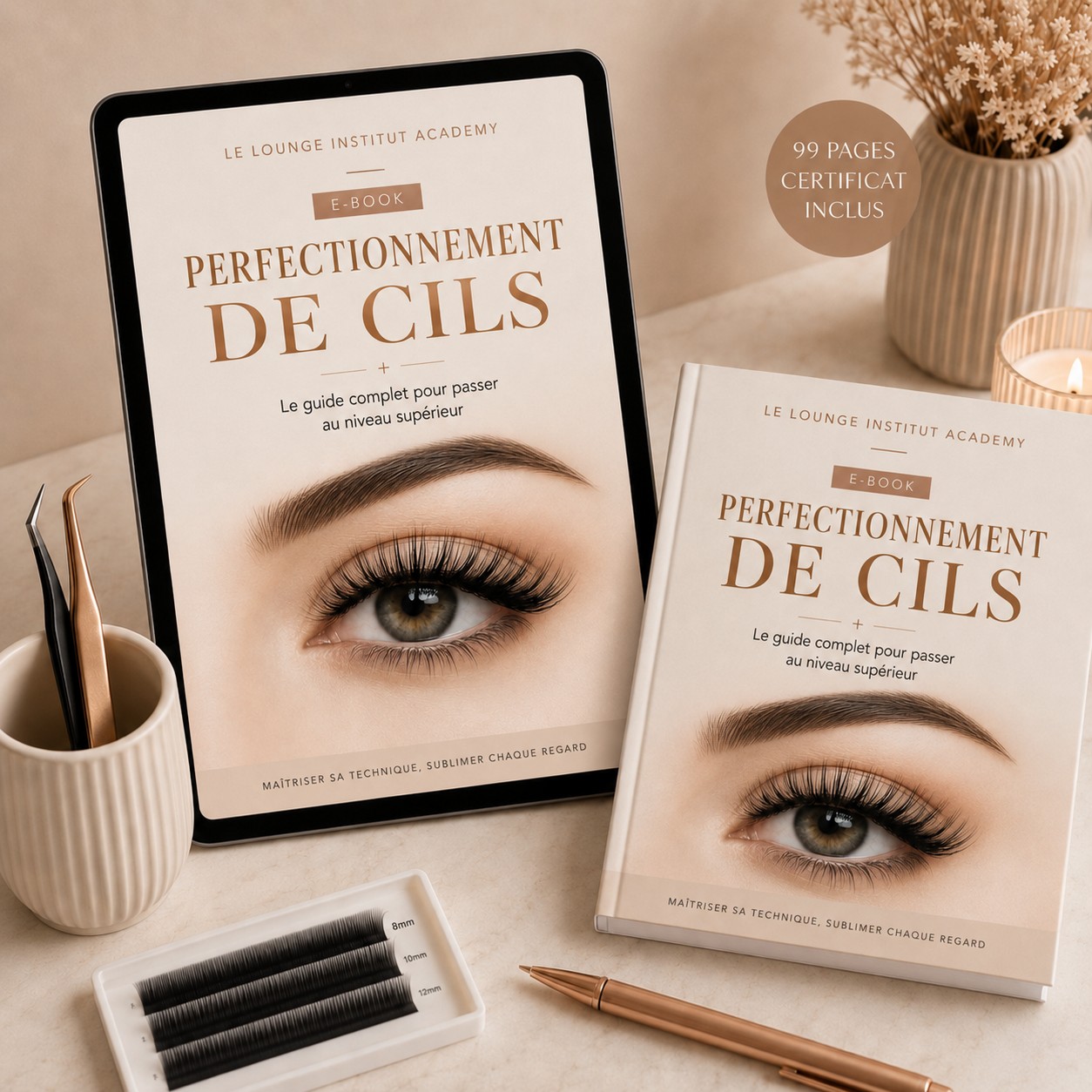 Couverture Perfectionnement de Cils — Le Lounge Institut Academy